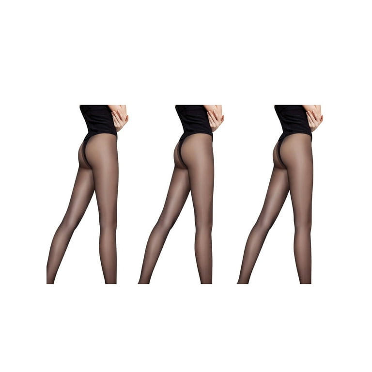 JenniWears Women's 3-Pack High Waist Control Top Reinforced Seamless  Pantyhose