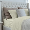 thumbnail image 2 of Bed Sheets Premium Silky Soft 100% Tencel Lyocell Derived from Eucalyptus 4-Piece Sheet Set, Oeko-TEX Certified, Queen - Crème,Cotton Sheets, 2 of 5