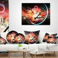 thumbnail image 4 of Designart Interesting Clock - Contemporary Throw Pillow - 12x20, 4 of 5