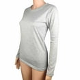 thumbnail image 4 of ZyeKqe Pajamas Tops for Women Long Sleeve Shirts Crewneck Sleepwear Comfy Loungewear Solid Color, 4 of 4