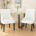 thumbnail image 4 of LKJYER Wingback Side Chair Cover Slipcover Velvet Stretch Arm Chair Protector Accent Chair Cover Slipcover Washable Upholstered Arm Dining Chair Covers for Dining Living Room Banquet Decor, 4 of 8