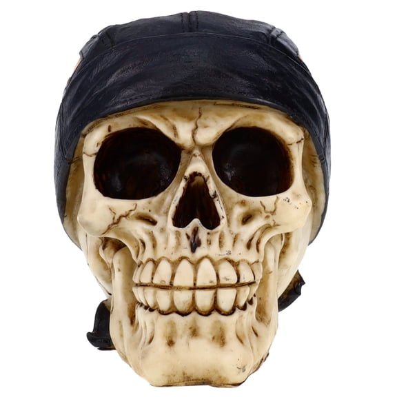 Treasure Cove P754678 Novelty Biker Durag Skull Desk Decoration