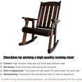 thumbnail image 4 of Wooden Rocking Chair with Comfortable Backrest Inclination, High Backrest and Deep Contoured Seat, Solid Fir Wood, Heavy Duty 600 LBS, for Both Outdoor and Indoor, Porch and Patio (Rustic), 4 of 18