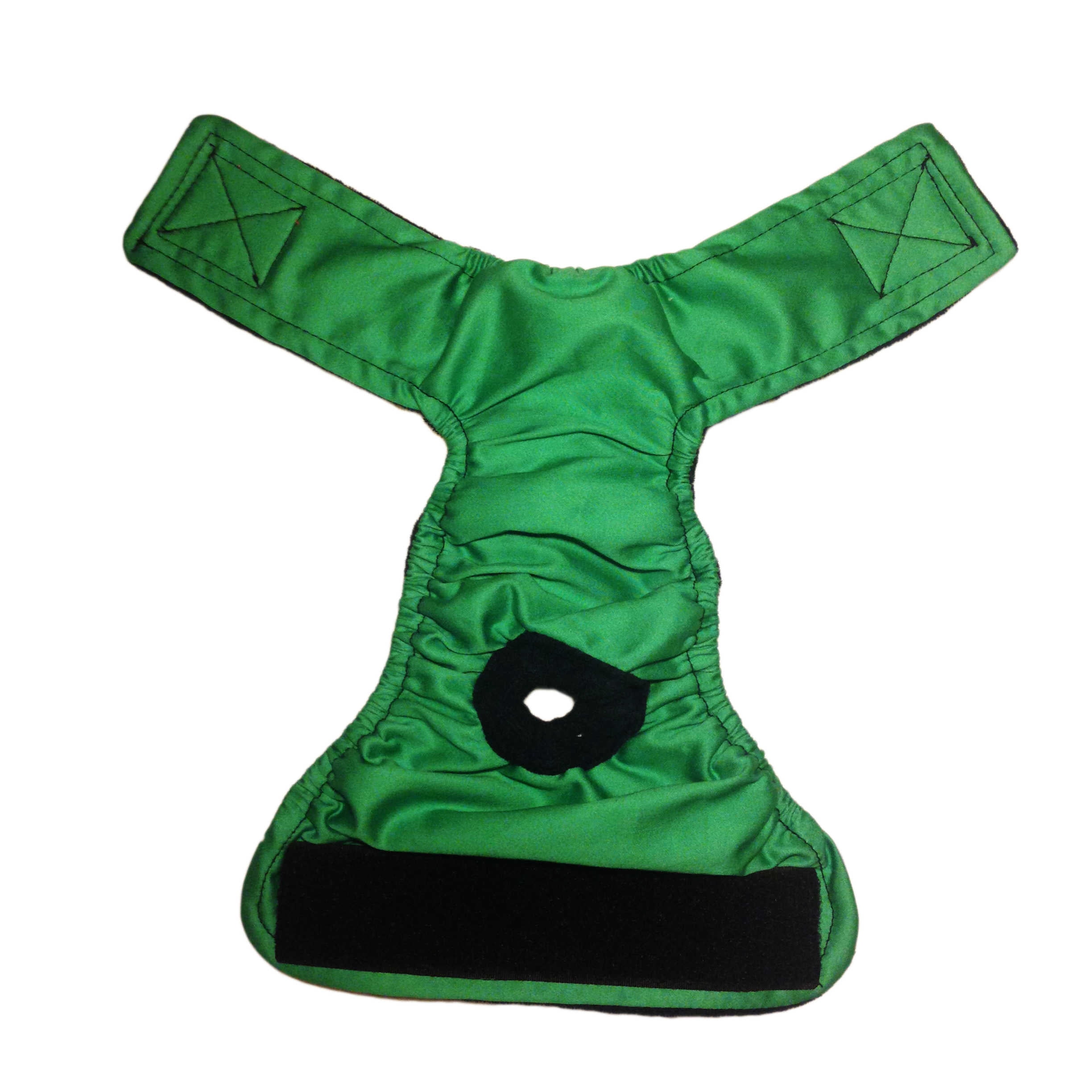 Barkertime Solid Green Washable Dog Diaper - Made in USA