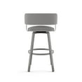 thumbnail image 5 of Amisco Stinson 30 In. Swivel Bar Stool - Grey Polyester / Metallic Grey Metal, 5 of 5