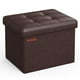 thumbnail image 1 of Taburete pequeño plegable Storage Ottoman SONGMICS, con reposapiés, color marrón, 1 of 6