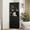 Black, variant on Vabches Farmhouse 67" Tall Corner Cabinet with 4 Barn Doors, 5 Tier Corner Storage Cabinet with Glass Door Adjustable Shelves for Bathroom,Living Room,Kitchen