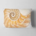 thumbnail image 2 of Designart Light Brown Nautilus Shell - Contemporary Throw Pillow - 12x20, 2 of 5
