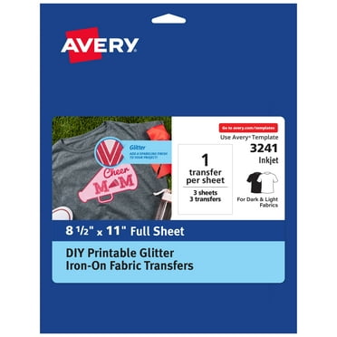 Avery Printable Fabric Sheets, 8.5" x 11", 5 Sheets (3384) - Walmart.com