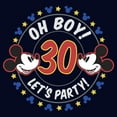 thumbnail image 2 of Junior's Mickey & Friends 30th Birthday Let's Party  Graphic Tee Navy Blue 2X Large, 2 of 3