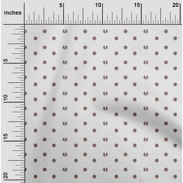 oneOone Cotton Silk Fabric Small Motif Ikat Decor Fabric Printed BTY 42 Inch Wide