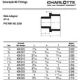 thumbnail image 6 of Charlotte Pipe PVC 02109C 1000HA Schedule 40 PVC MIP Adapter, 1 In., 10-Pk. - Quantity 1, 6 of 6