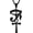 Black, variant on Gold Stainless Steel Eye of Horus Egypt And Coptic Ankh Cross Religious Pendant Necklace 24" Figaro Chain