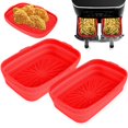 thumbnail image 2 of MesaSe 2 Pcs Pot en Silicone pour Friteuse à Air Chaud Doublure de Friteuse à Air Réutilisable Panier de Friteuse à Air Rectangulaire Poêle de Friteuse à Air Antiadhésive Plateau de Cuisson en Silicone pour Friteuse à Air Résistant à la Chaleur Accessoires pour Friteuse à Air pour 8 Qt A, 2 of 11