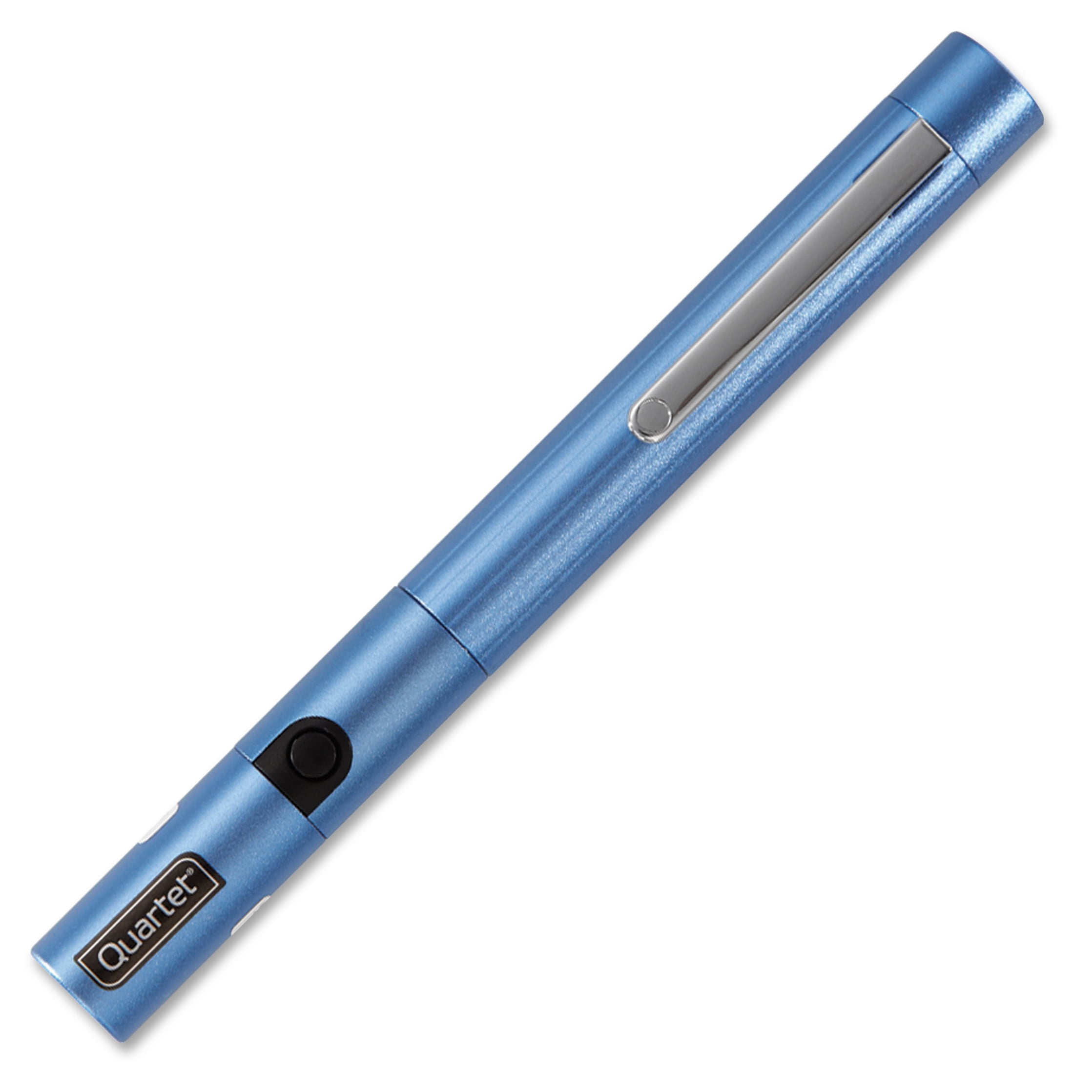 Quartet Brilliant Green Laser Pointer, Class 2, Projects 1640 Ft, Blue Barrel