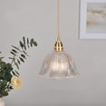 thumbnail image 5 of Flower Shape Clear Glass Pendant Lighting for Kitchen Sink, Transparent Glass Pendant Light for Dining Room Table, Modern Simple Ceiling Hanging Lamp for Kitchen Island, Chandelier for Bar Counter, 5 of 7