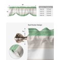 thumbnail image 5 of Tie Up Valance Curtain for Kitchen,Geometric Green Beige Striped Rod Pocket Short Curtains Adjustable Tie-Up Shade Valances,Gradient Watercolor Line Window Treatment for Bathroom Living Room Bedroom, 5 of 8