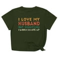 thumbnail image 2 of Lilgiuy Oversized Valentines Day Shirt for Womens Valentine Round Neck Shirt Fun Letter Print Short Sleeve Tee Family Holiday T-Shirt Blouse for Travel Vacation Holiday, 2 of 5