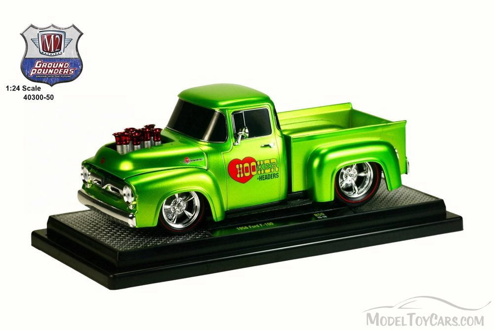 New American Hot Rod M2 Machines Auto Drivers!1956 Ford F-100 Truck Hooker 