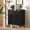 Black, variant on JOEMEY Carved Sideboard Coffee Bar Cabinet with 1 Adjustable Shelves, 1 Drawer & 2 Doors