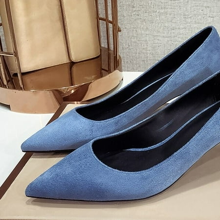 

YCNYCHCHY New Office Work Women Genuine Kid Suede Leather High Heels Classic Design Fashion Pumps Concise Sexy Female Spring Shoes