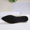 thumbnail image 6 of Women's Pointed Toe Penny Loafers Dressy Ballet Flats Knit Mesh Slip-on Shoes Comfortable Lightweight Beige 5, 6 of 9