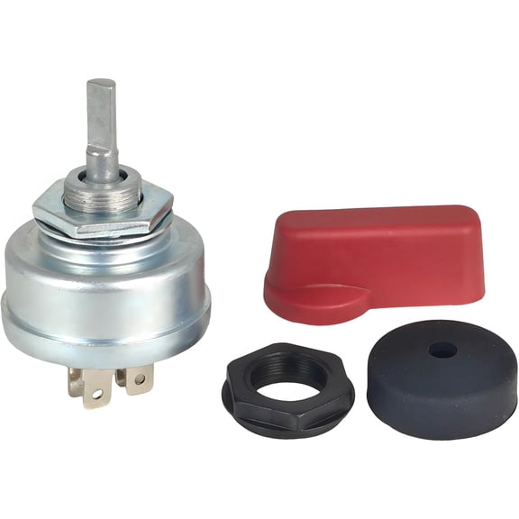 XYZIL Starter Ignition Switch Red Handle 217680 207073 Compatible with Miller Welder Bobcat 250, Legend 302, Trailblazer 325 275, Big Blue EnPak Fusion 5 Terminal 4 Position MIL207073 Engine Driven