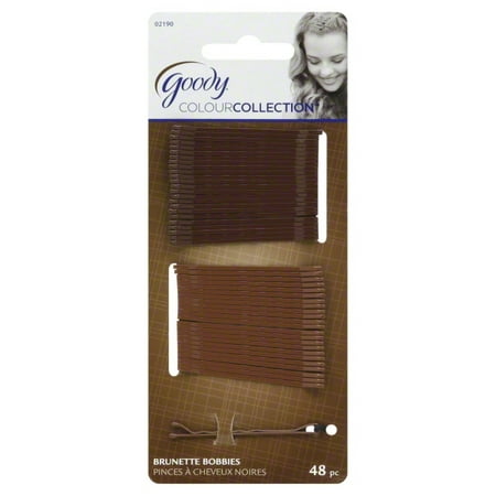 (2 Pack) Goody Brunette Bobby Pins, 48 count