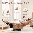 thumbnail image 5 of MAMAZING Nursery Chair Silent Rocking Ergonomic Removable Swivel Glider Recliner, Adjustable Armrests & Headrest, Brown, 5 of 11