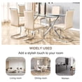 Beige Dining Chairs Set of 4 with High Density Sponge Leather