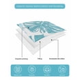 thumbnail image 5 of Quilts Full Size Bedding Set, Teal Blue Monstera Deliciosa Lightweight Quilted Comforter, Summer Botanical Tropical Soft Reversible Bedspread Coverlet with Pillow Covers for All Season, 78" x 90", 5 of 7
