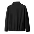 thumbnail image 3 of Jessboyy Mens Bomber Jackets Work Casual Stand Collar Zip up Windbreaker Jacket no Hood Golf Outdoor Going Out Black,XXL, 3 of 8
