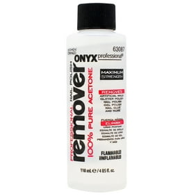 Onyx Professional 100% Pure Acetone Maximum Strength Nail Polish Remover Bottle, 4 fl oz