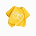 thumbnail image 3 of Sgkm Girls Graphic Shirts Heart Graphic Short Sleeve Tee Round Neck Mamas Girl Shirt Basic Clothes Yellow 8-9 Years, 3 of 5