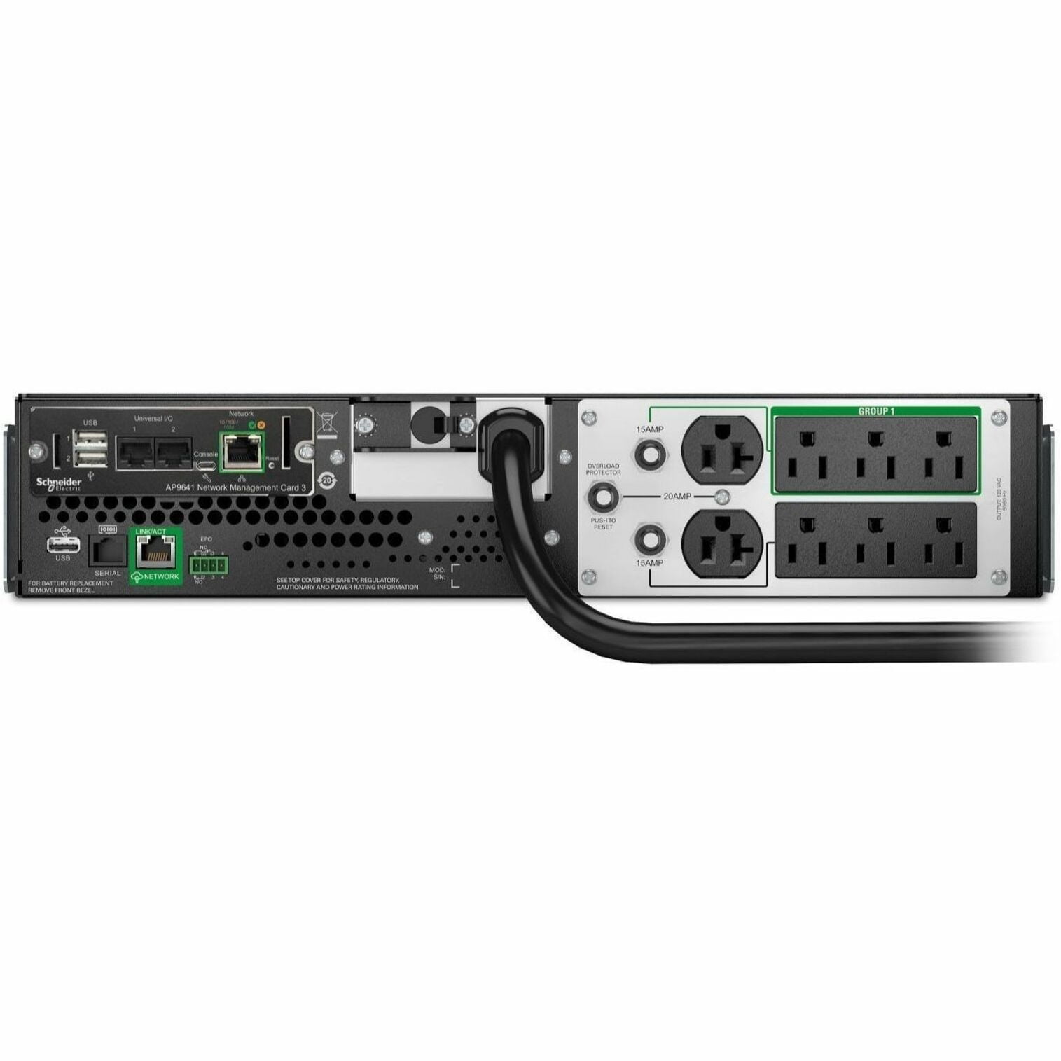 APC Smart-UPS 3000)VA Lithium Ion UPS, SMTL3000RMUCNC, Short Depth, Pure Sine Wave Rack Mount UPS with Network Card