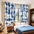 thumbnail image 3 of Modern Abstract Art Blackout Thermal Insulated Curtains Blue Oil Printed Texture Grommet Window Treatments For Living Room Bedroom Decoration 42"W x 96"L (Pack of 2), 3 of 6