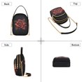 thumbnail image 3 of FORMRS Crossbody Bag for Women Quilted Travel Shoulder Cell Phone Purse with Chain Strap Handbag, Red Rose Pattern, 3 of 7