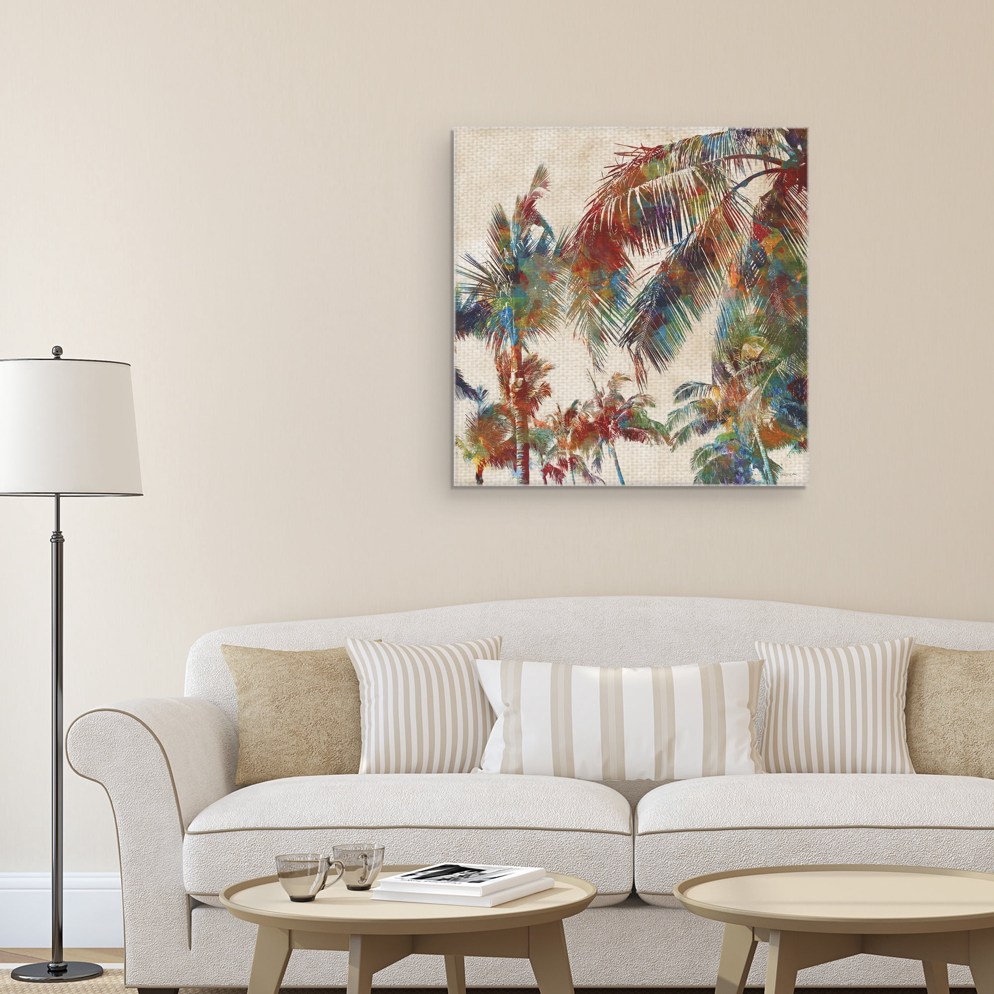 Masterpiece Art Gallery Tropical Punch II Palm Tree By Katrina Craven Canvas Art Print 24" x 24"