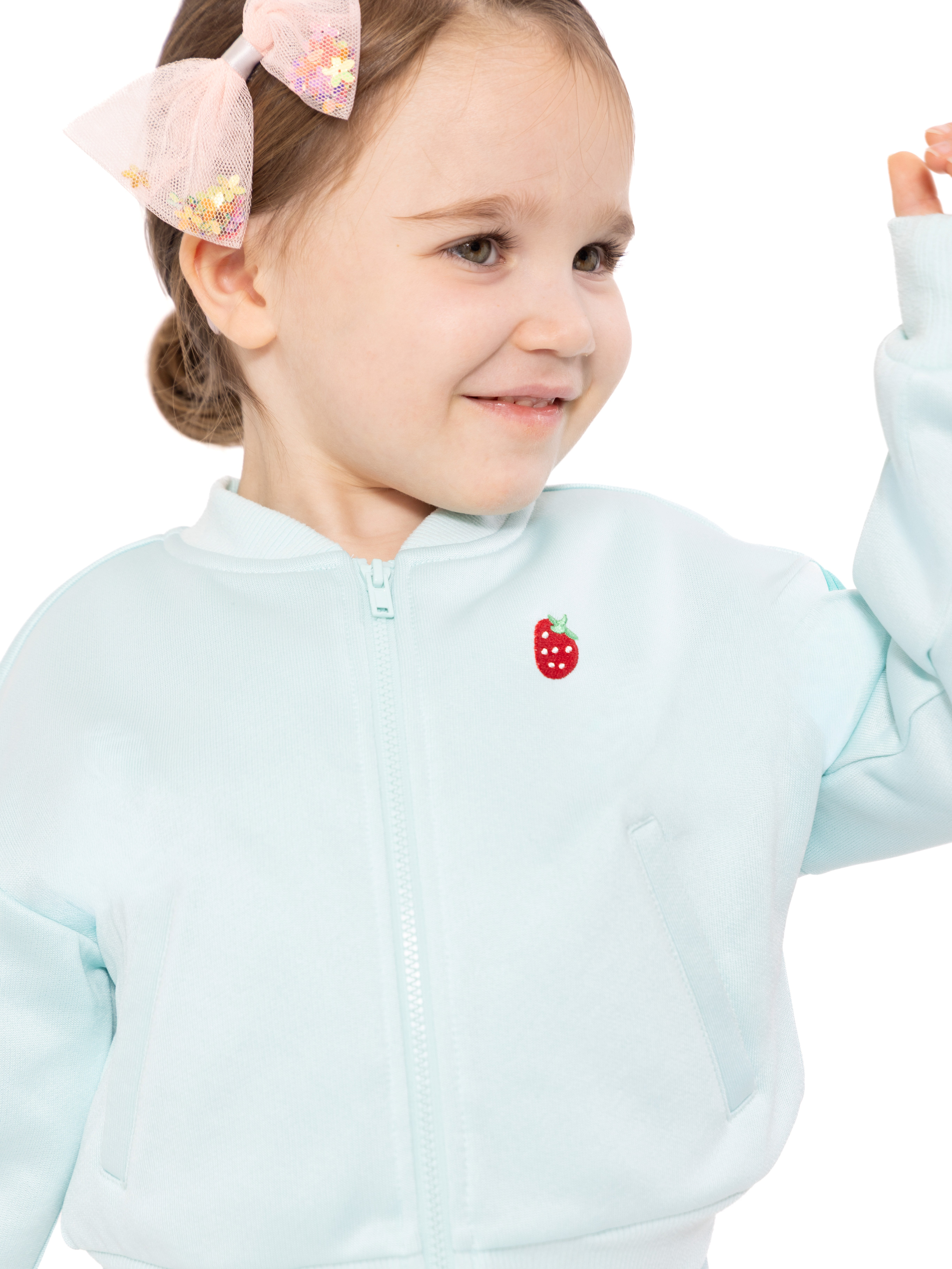 Wonder Nation Toddler Girls Full Zip Athletic Jacket, Sizes 12M-5T