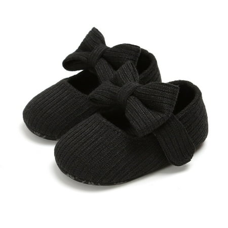 

One opening Toddler Kids Baby Girls Princess Bow Shoes Knitted Soft Sole Shoes