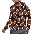thumbnail image 6 of Wukai Brown Football On Black Print Men Hoodies Fleece Sweatshirts Long Sleeve Sweaters Pullover Fall Outfits Winter Clothes-X-Large, 6 of 7