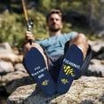 thumbnail image 2 of Funny Fishing Socks for Men Dad Teen Boys-I’d Rather Be Fishing Fun Novelty Funky Cool Crazy Silly Crew Socks-Easter Fathers Valentines Fisherman Birhthday Gifts Christmas Stocking Stuffers, 2 of 6