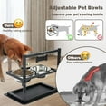 thumbnail image 6 of Ufyerutg Elevated Dog Feeder - Adjustable Height Raised Bowls Stand with Spill Proof Mat and 2 Stainless Steel Bowls for Large & Medium Dogs, 6 of 8
