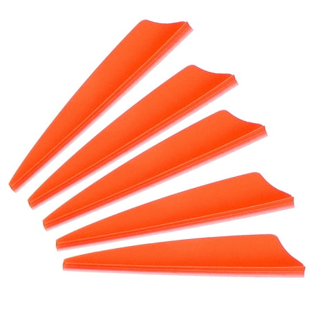 Arrows Vanes 100 Pack 2.5 Inch Arrow Fletching Archery Arrow Feather Shield Fletch for DIY Target Shooting Orange