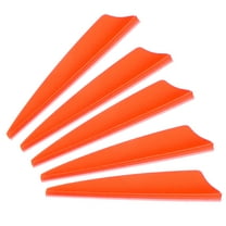 Uxcell Arrows Vanes, 100 Pack 1.65 Inch Arrow Fletching Archery Arrow Feather Shield Fletch for DIY Target Shooting, Yellow 2.5 in Orange