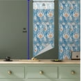 thumbnail image 5 of Ambesonne Ethnic Peel & Stick Wallpaper for Home, Folk Art Ikat Pattern Floral, 13"x36", Sky Blue Orange and White, 5 of 5