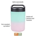 thumbnail image 3 of Goodful Vacuum Sealed Insulated Food Jar with Handle Lid, Stainless Steel Thermos, Lunch Container, 16 Oz, Ombre, 3 of 8