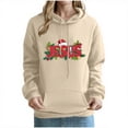 thumbnail image 2 of PNTUTB Fashion Women's JESUS Letter Print Hooded Drawstring Pullover Casual Long Sleeve Loose Sweatshirts with Pocket, 2 of 6