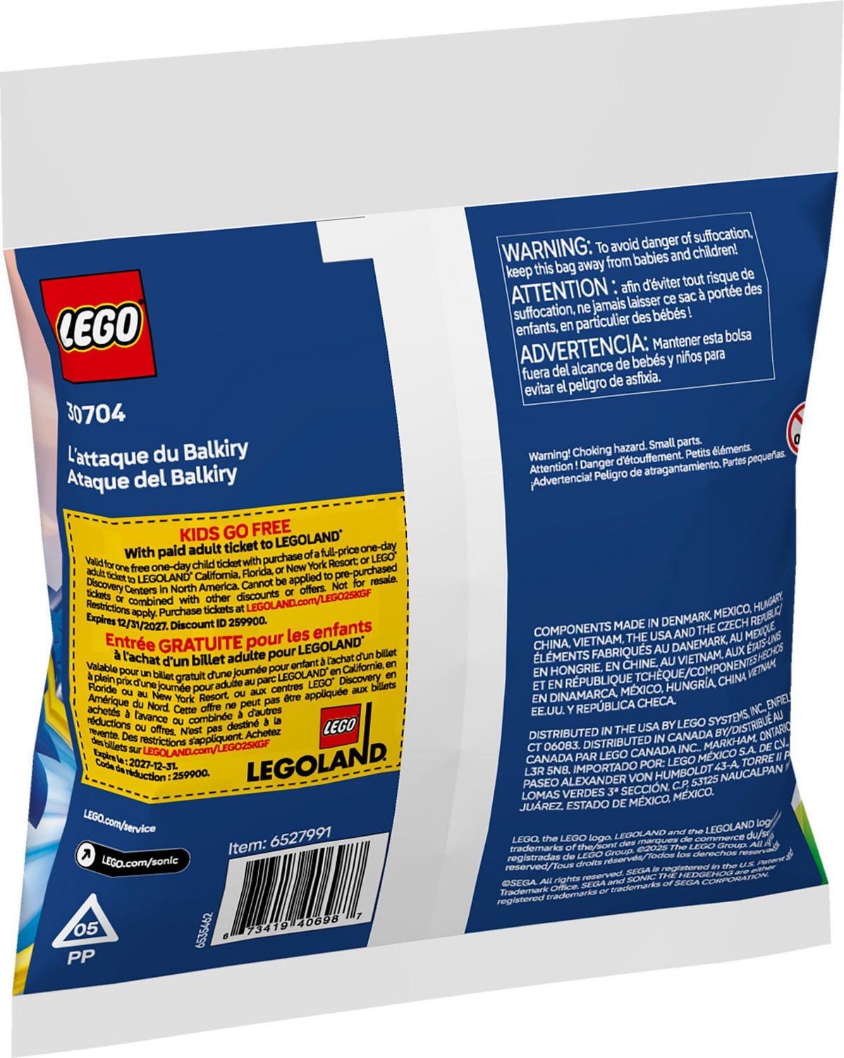 LEGO Sonic the Hedgehog Balkiry Attack Building Set - Includes Mini Clucky Figure and Buildable Balkiry Figure - 30704