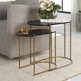 thumbnail image 3 of Uttermost Aztec Wood Nesting Tables in Ebony (Set of 2), 3 of 7